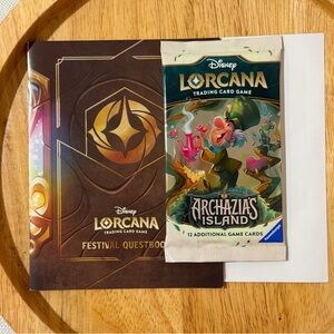 Disney EPCOT 2026 Lorcana Festival Questbook Sealed Archazia's Island 12 Cards